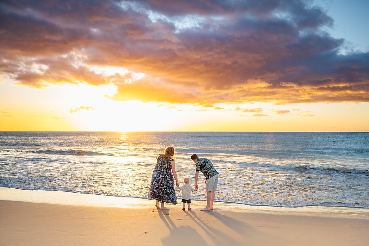 family during their sunset photoshoot