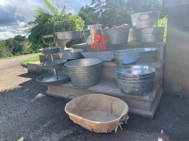 metal buckets and trays 2