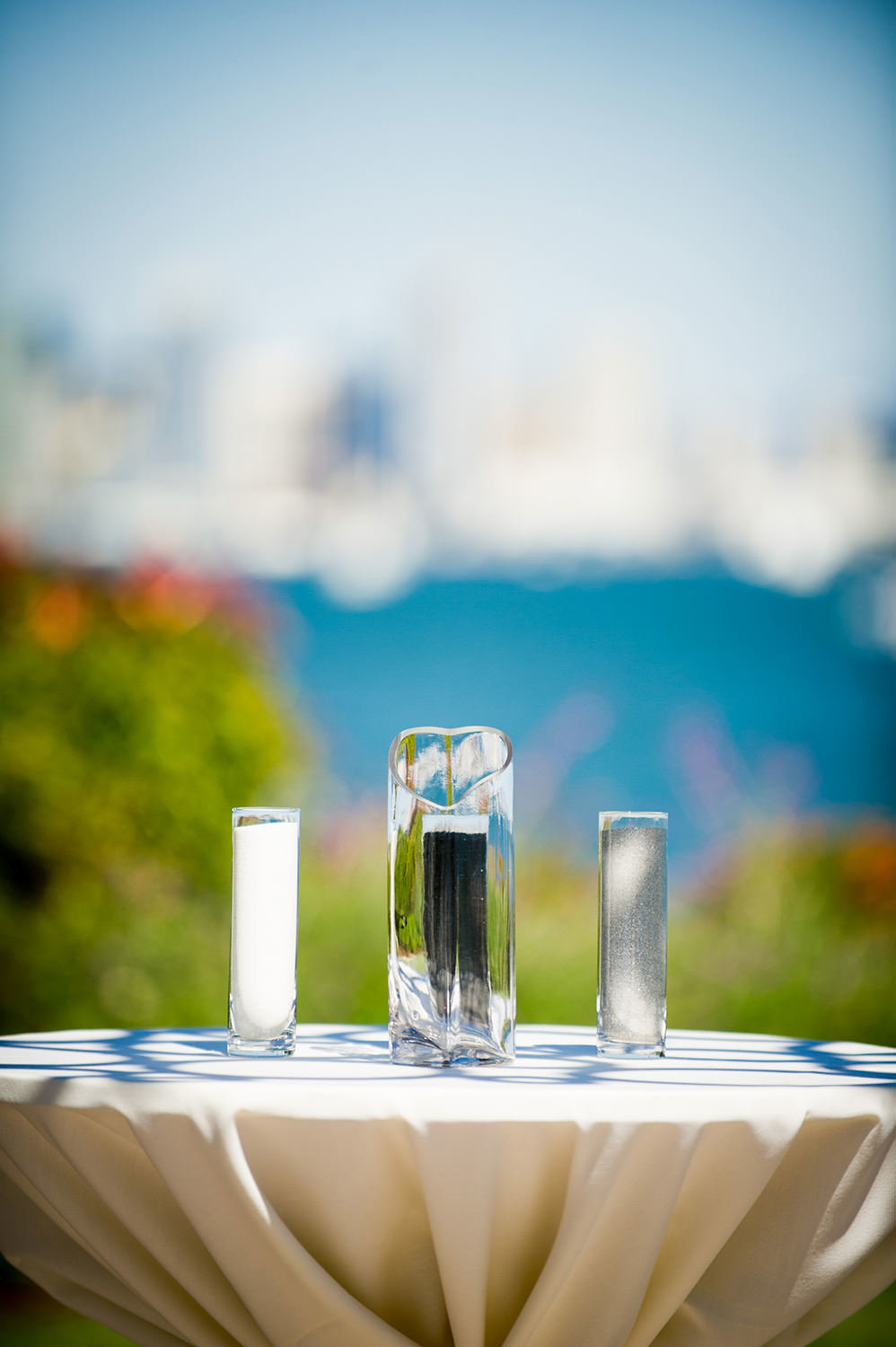 ceremony details with sand