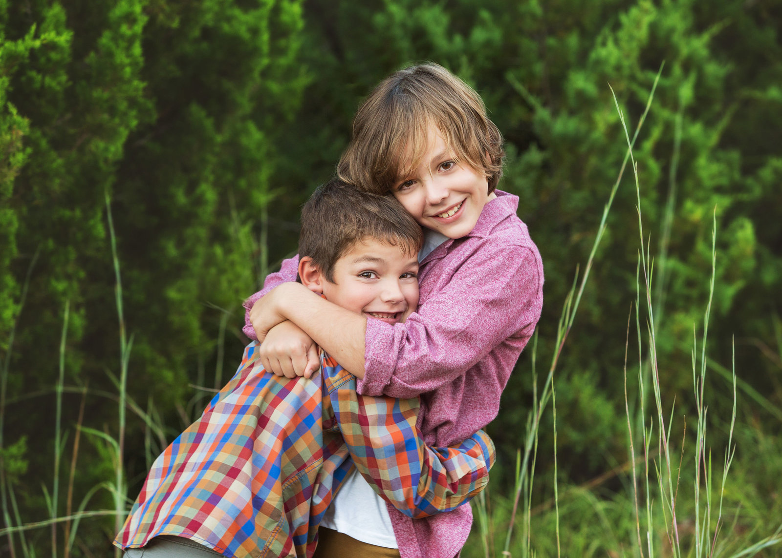 Brothers Hugging