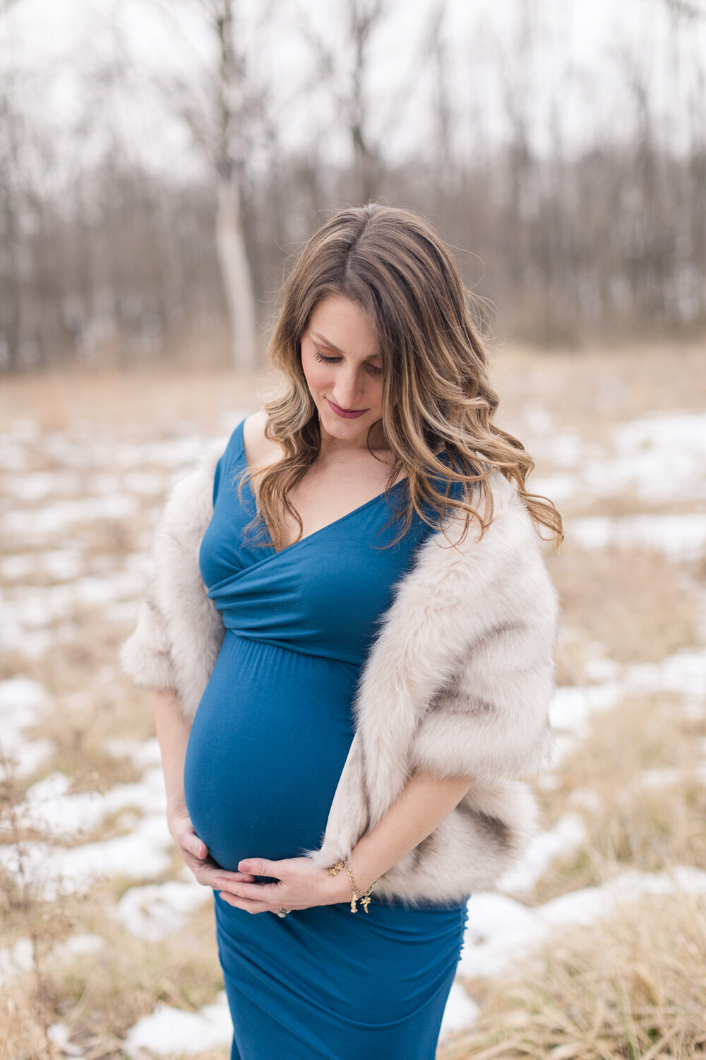 Snowy Winter Maternity Session-31