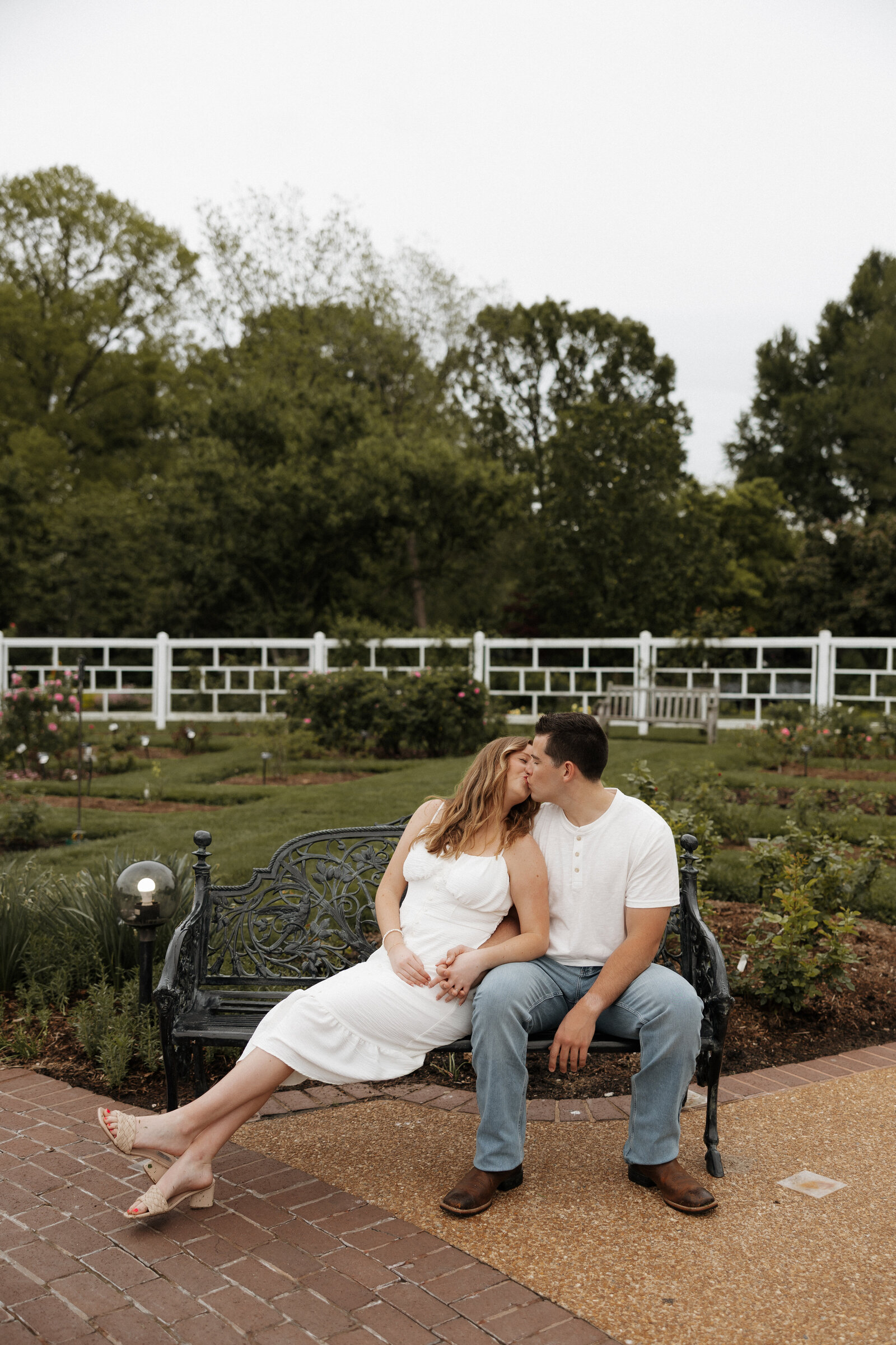 Spring engagement session at the Mo Botanical Gardens in St. Louis