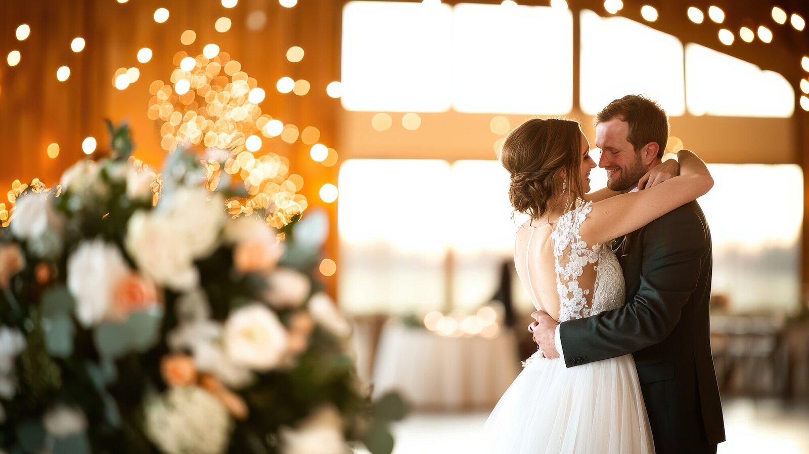 bride groom dancing