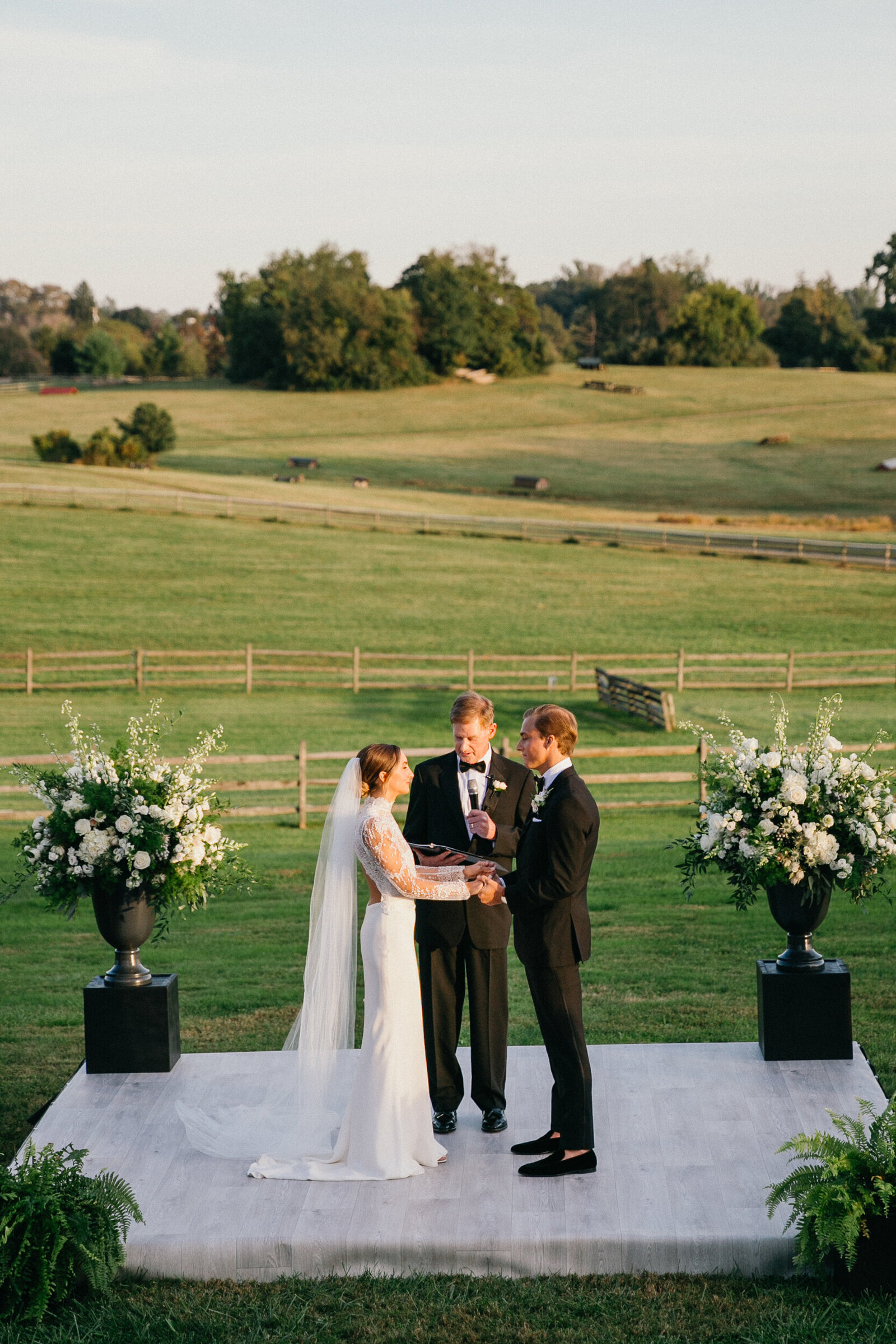 Ceremony setup at a scenic outdoor wedding venue in Philadelphia.