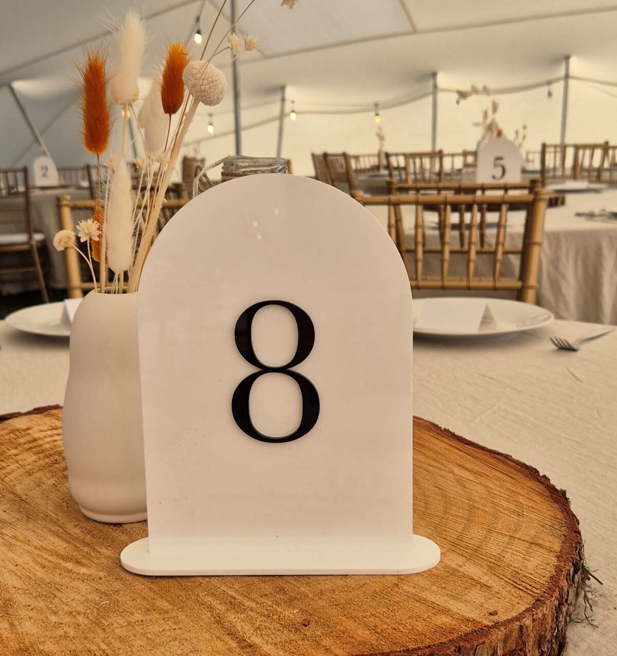 white table numbers
