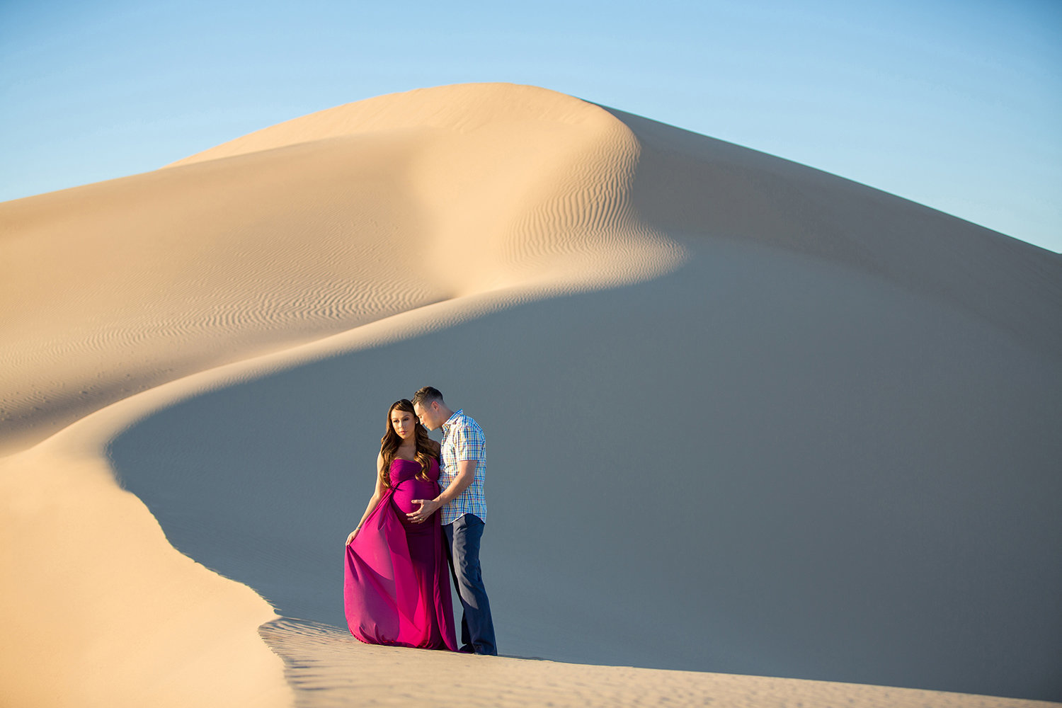 Unreal sand dunes Maternity Session in San Diego.