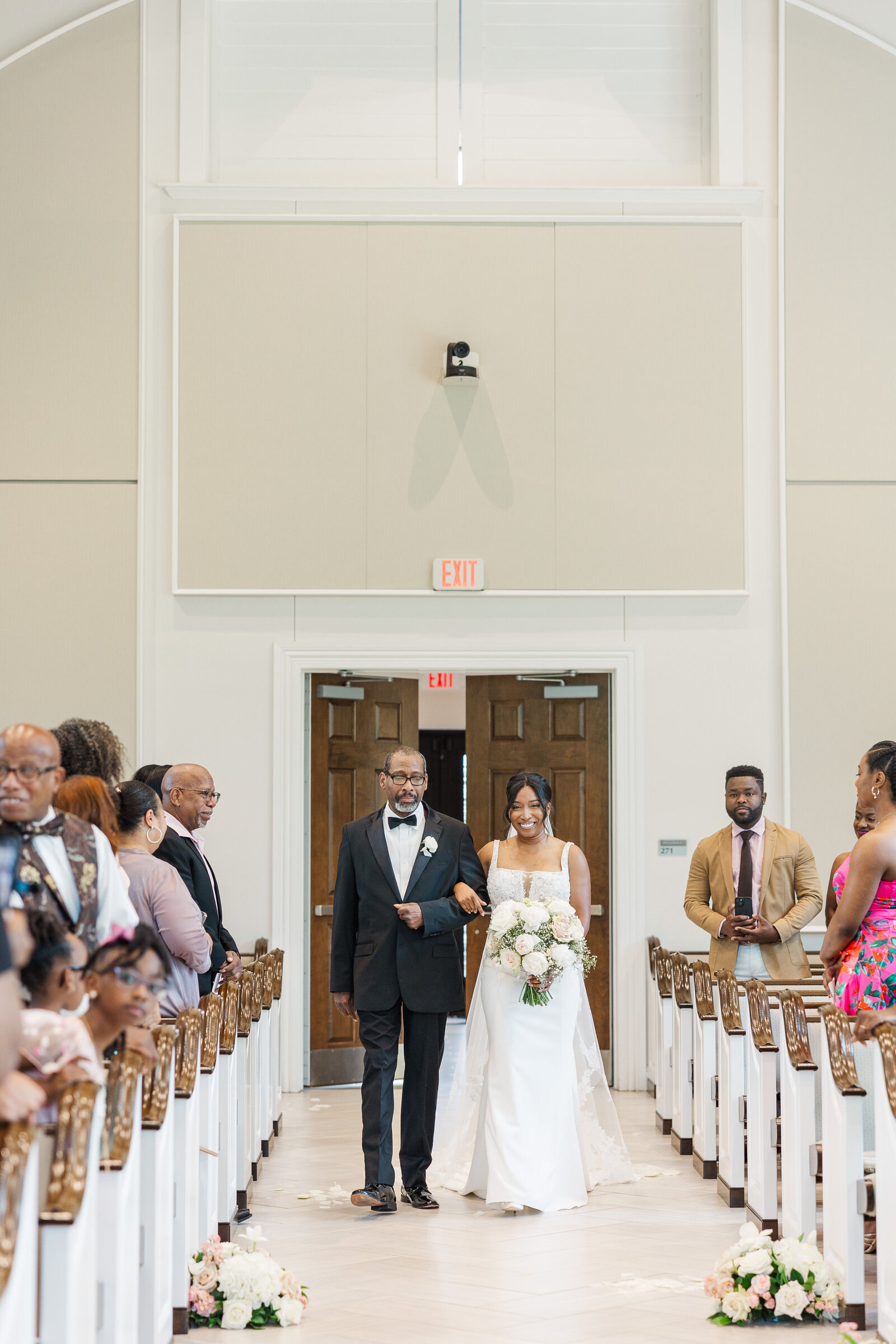 Bride's entry photography at the wedding