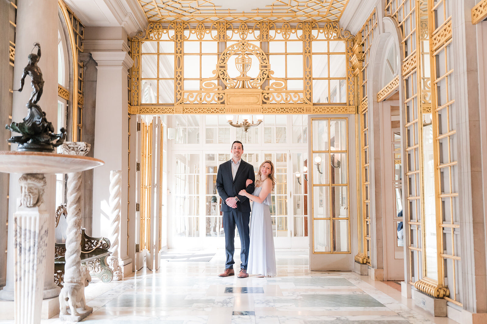 Bridal-inspired engagement dress at historic DC venue Larz Anderson House.6