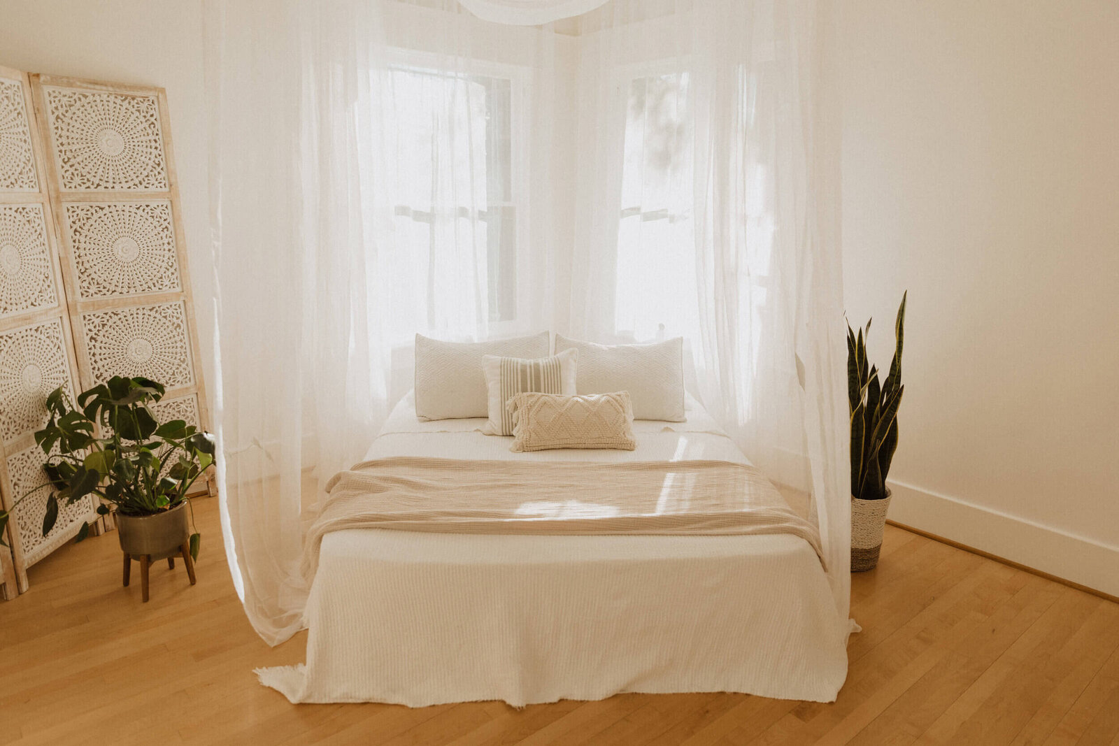 thevilla boudoir white bed light and airy phoenix