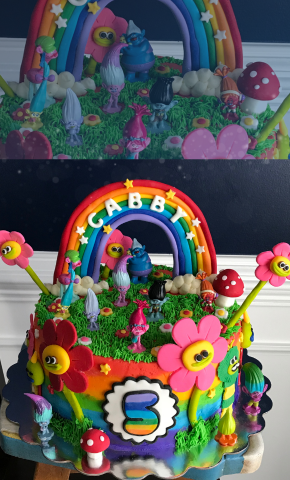 trolls cake
