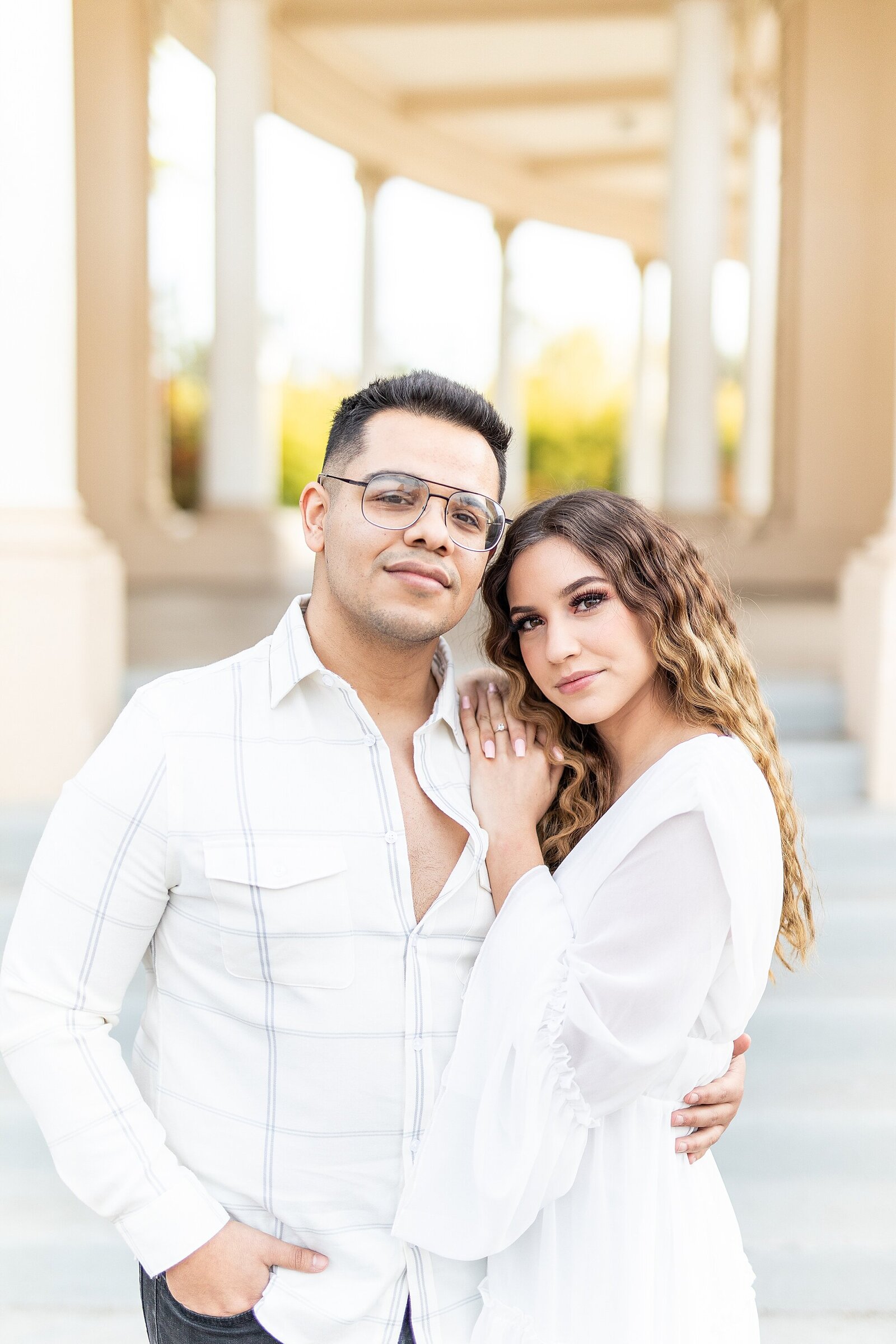 Balboa park engagement session with newly engaged couple in San Diego, California.