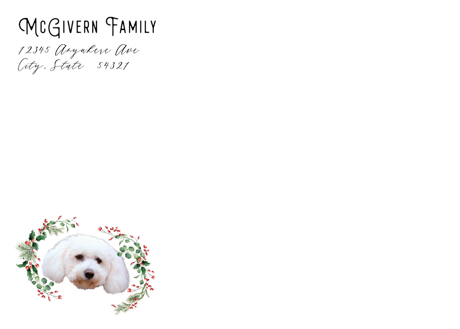 McGivern Christmas 2023 envelope 2