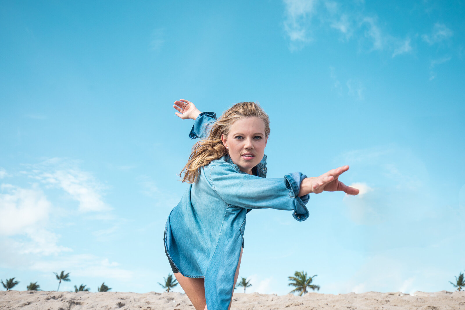 Outdoor close up of a female dancers