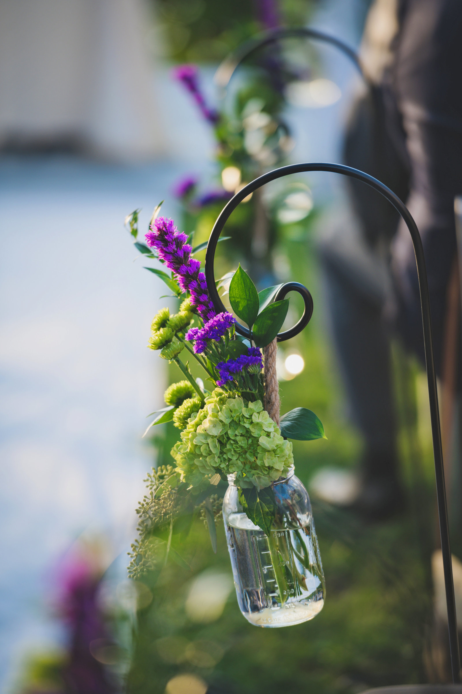 wedding decorations from wedding reception at Sea Cliff Manor