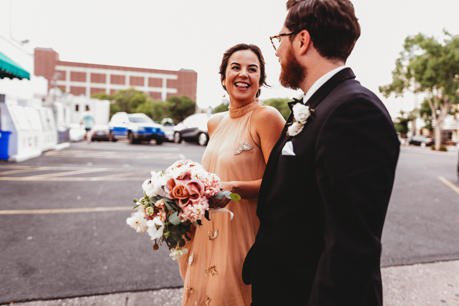 destination and travel photography to downtown Wilmington, North Carolina, wedding, couples portraiture small city vibes, tropical