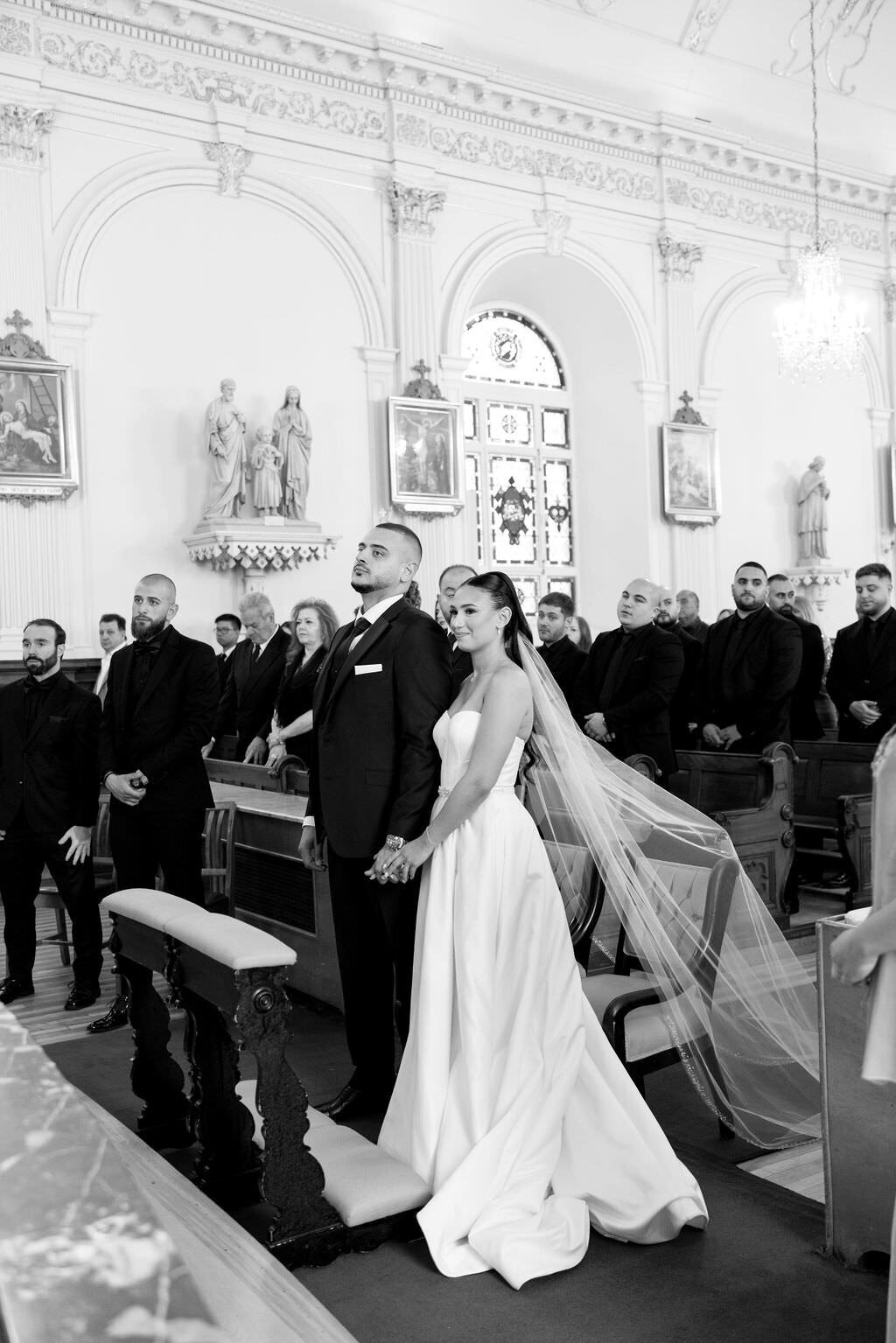 Luxury Wedding in Montreal | Church Ceremony Wedding day photos | Luxury moment photography | Montreal wedding photographer