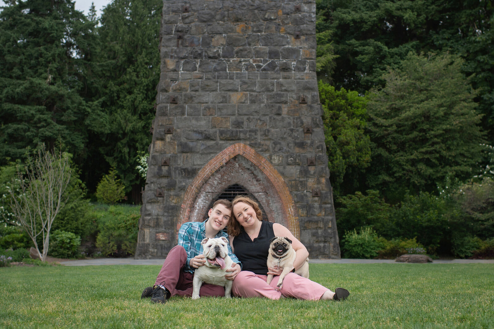 family photo in park