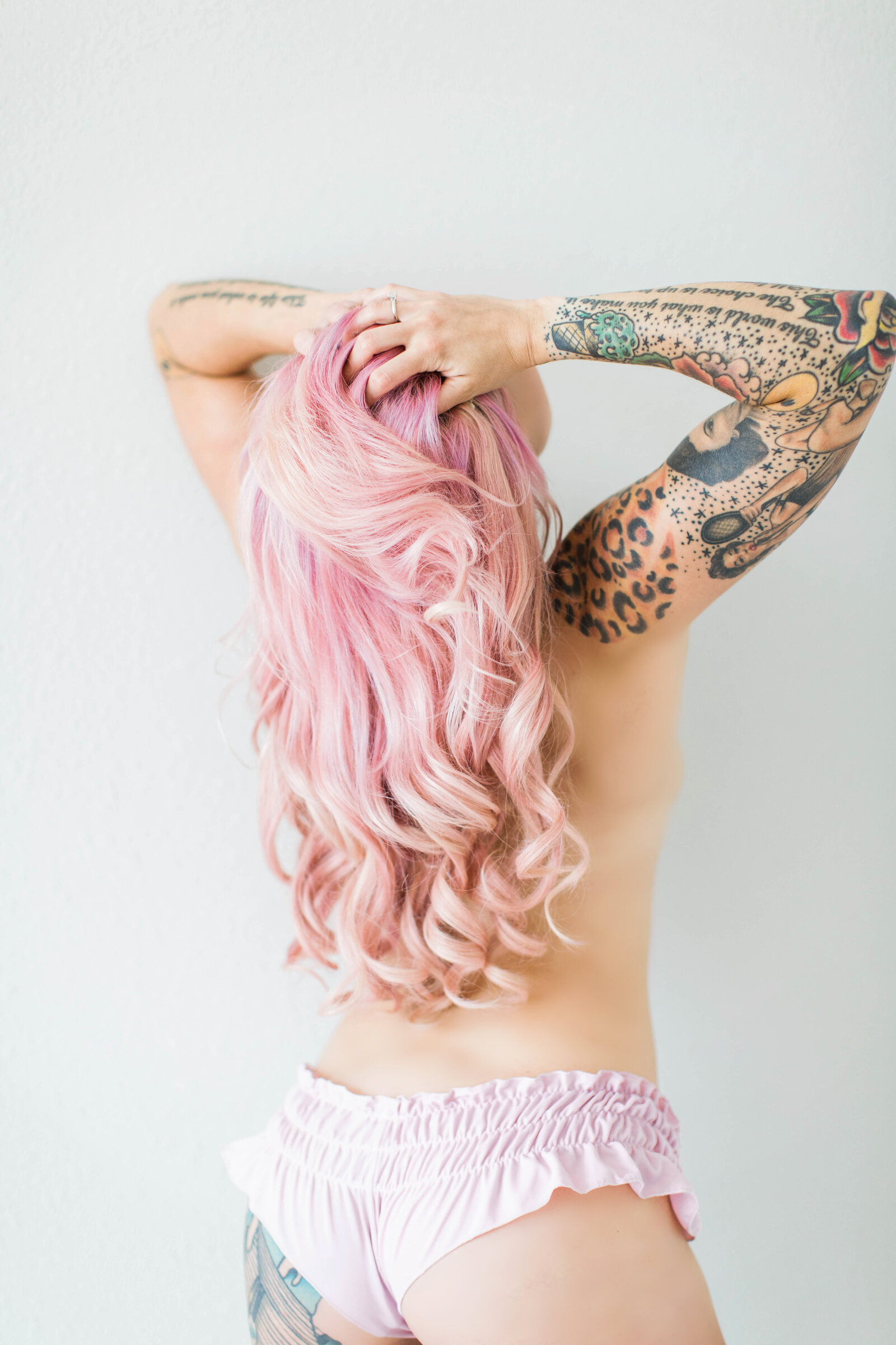 pink hair boudoir