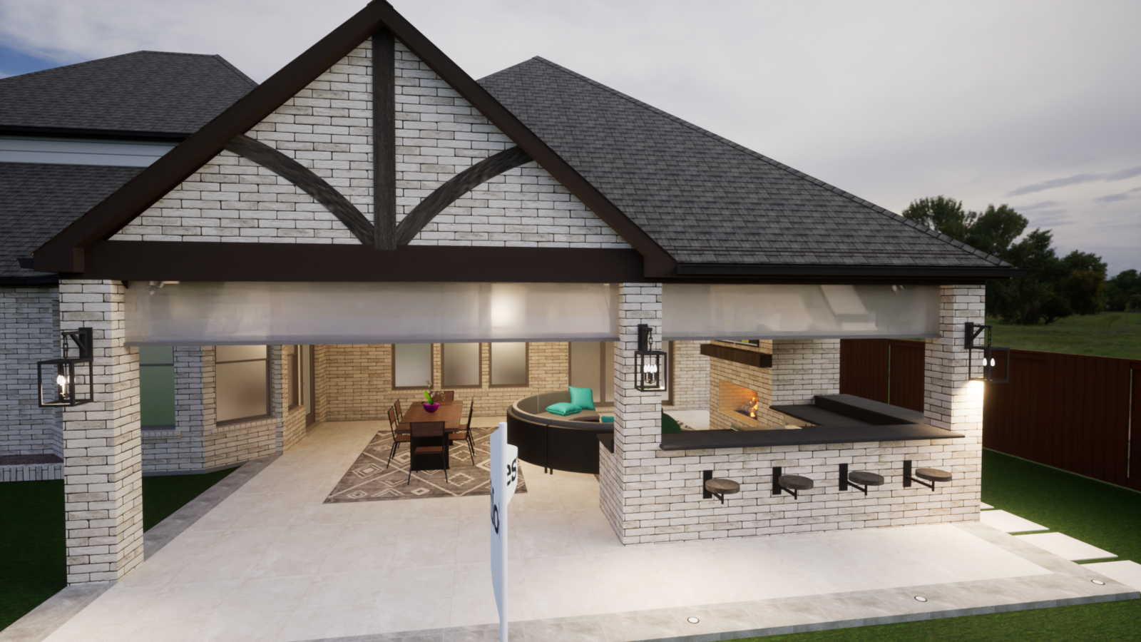 Terrace Outdoor Design - Rendering - Brown - Image1