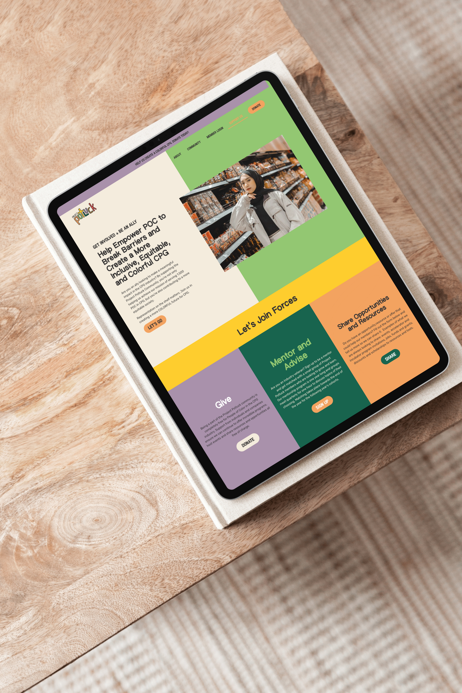 CPG nonprofit wordpress website