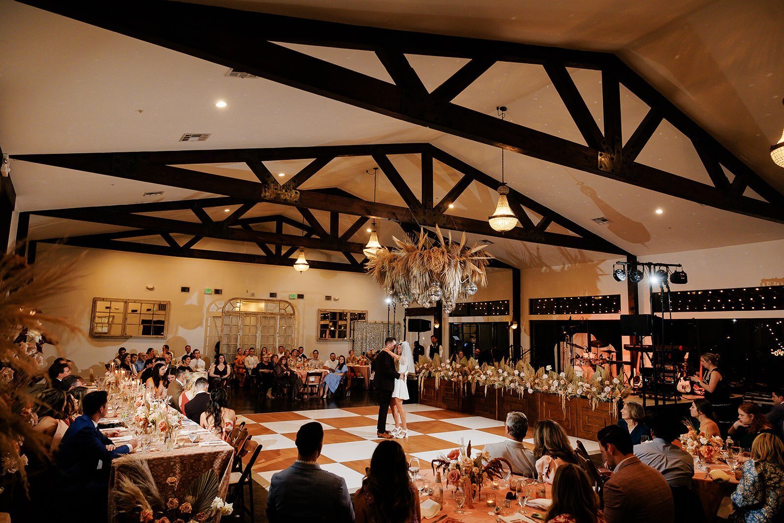 Hill country wedding reception first dance