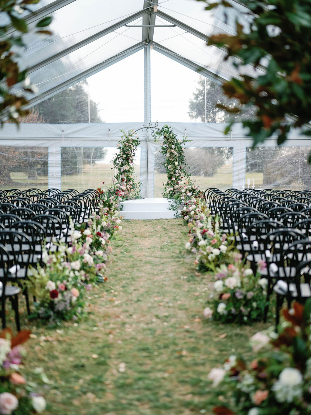 35_Kate Campbell Floral Whitehall Manor tented Winter wedding by Anna and Mateo photo Ceremony