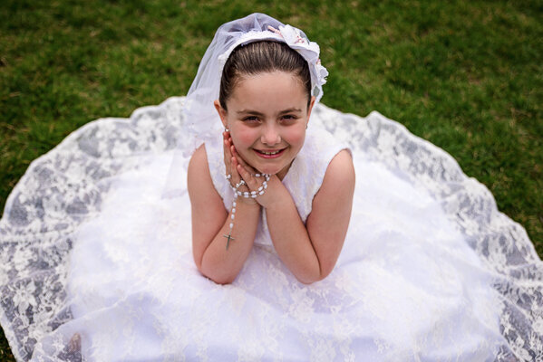 East Brunswick NJ Family Photographer First Communion Girl