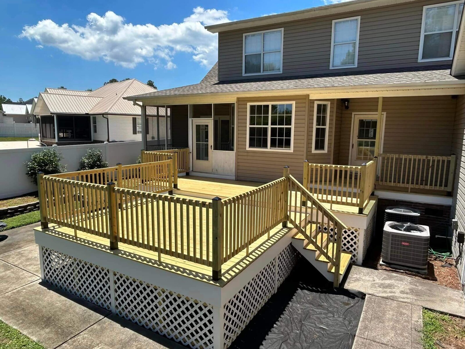 wooden deck in myrtle bech sc