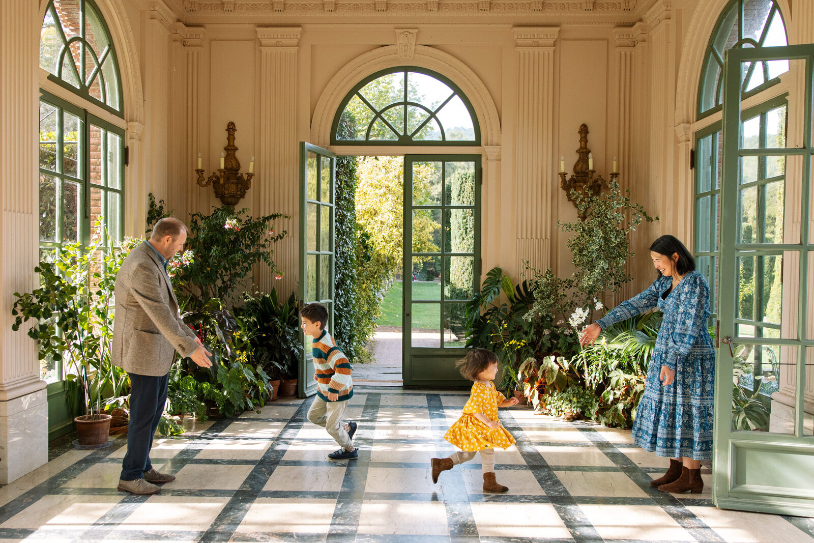 family photos at filoli in the fall