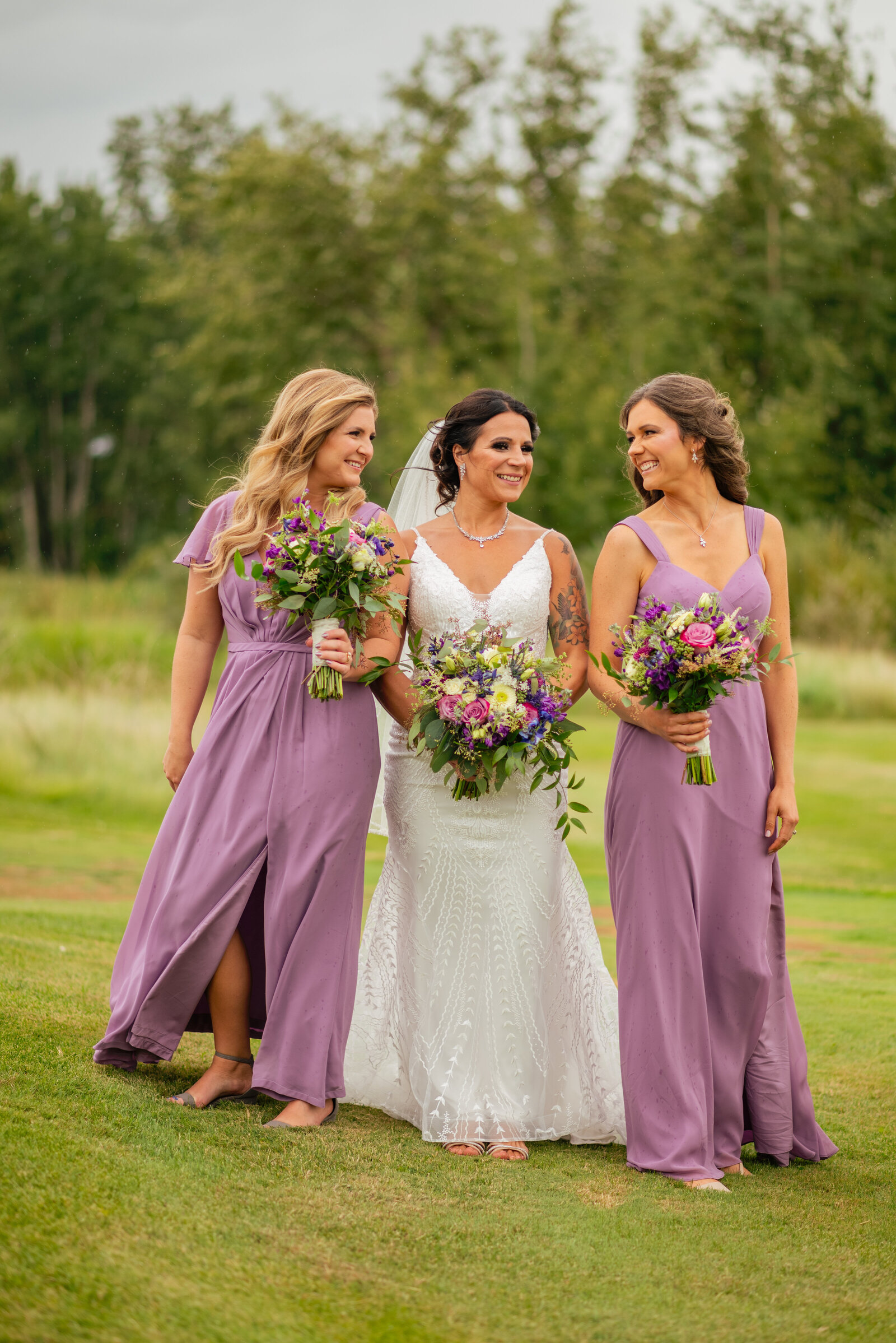 mauve and green wedding colours