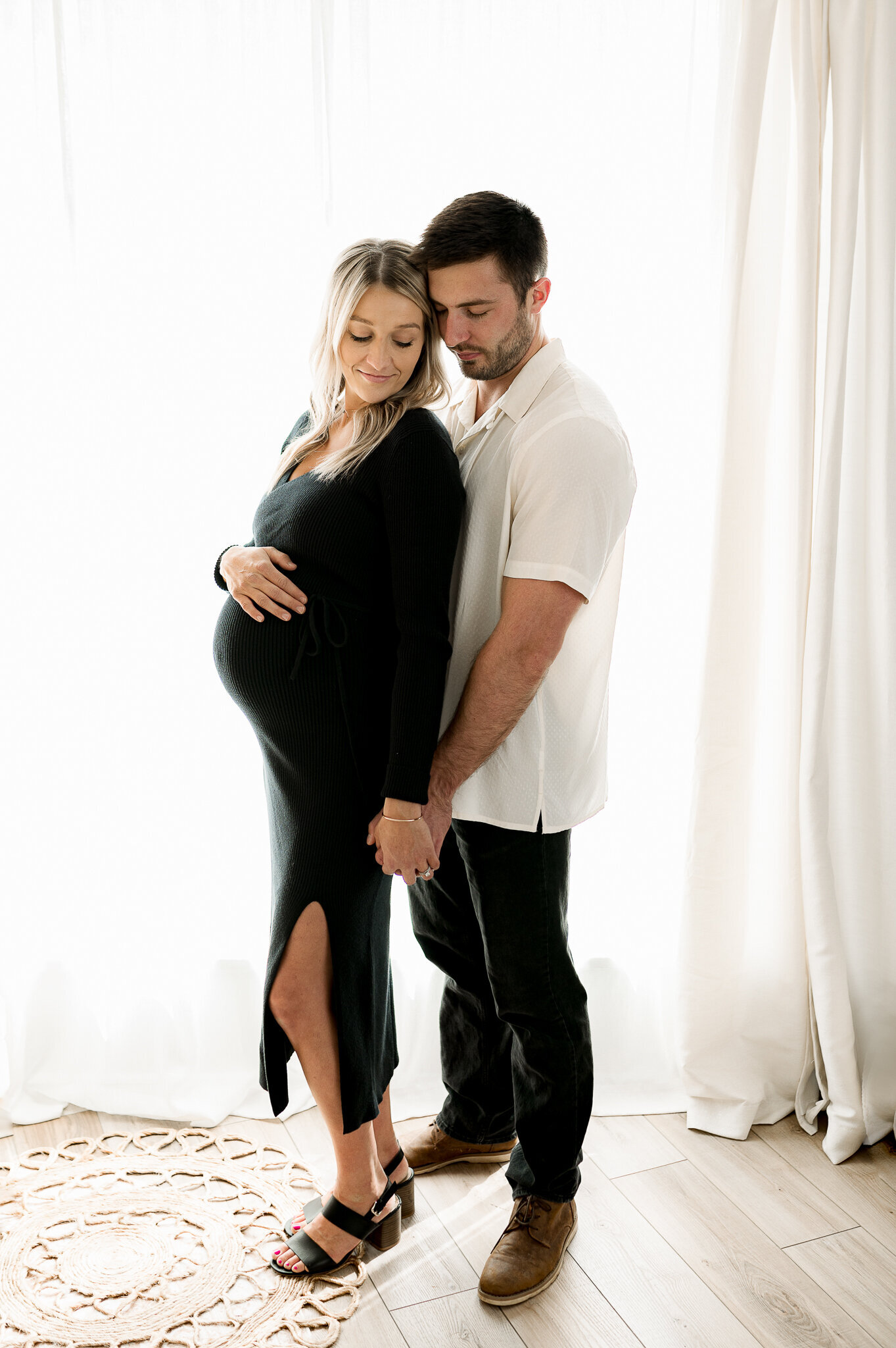 Studio natural light maternity session