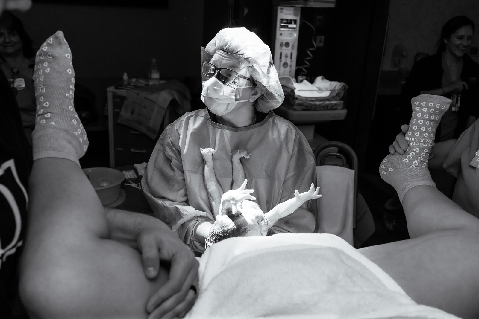baby in hospital room