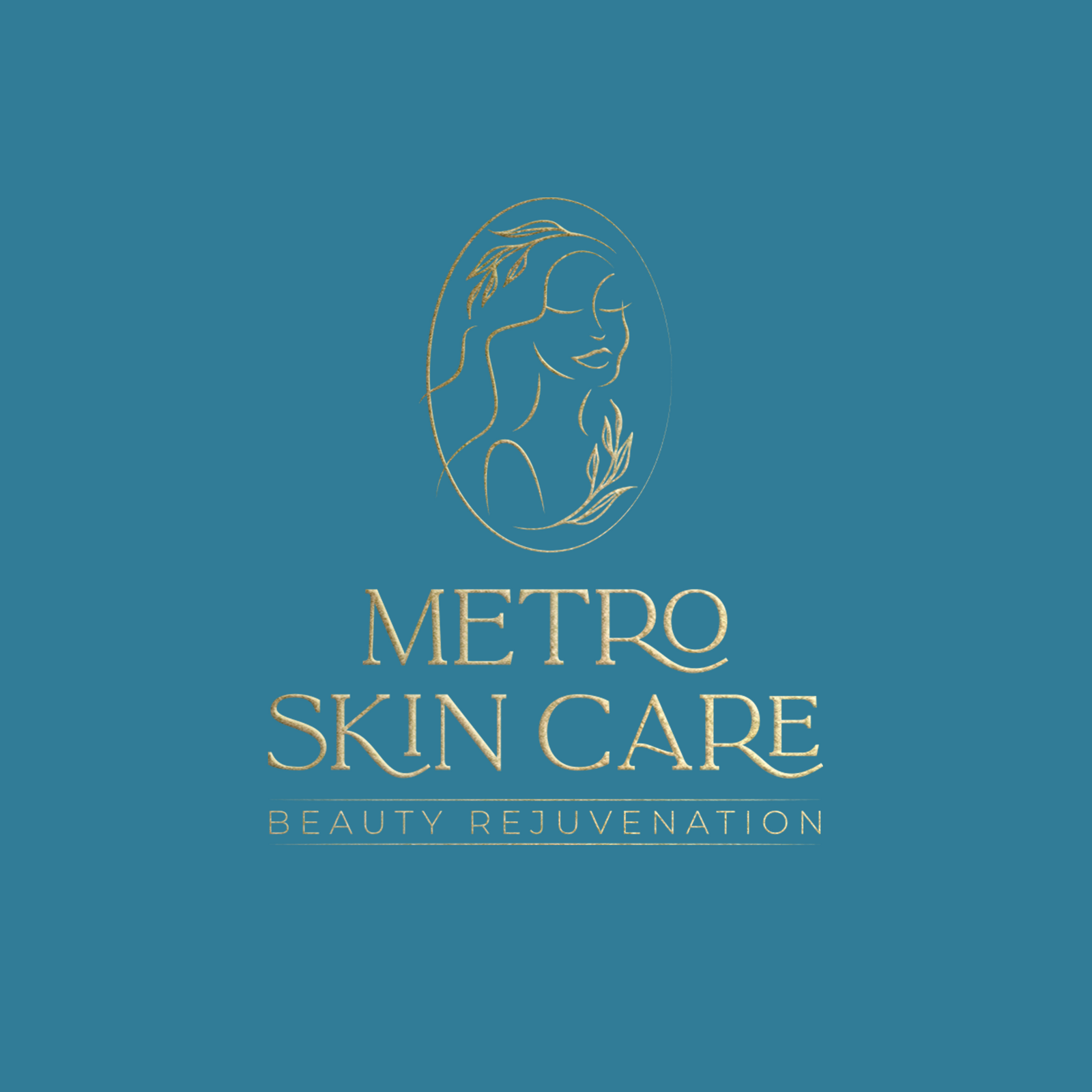 Olga Logo MockUp Blue and Gold Metro Skin Care 3