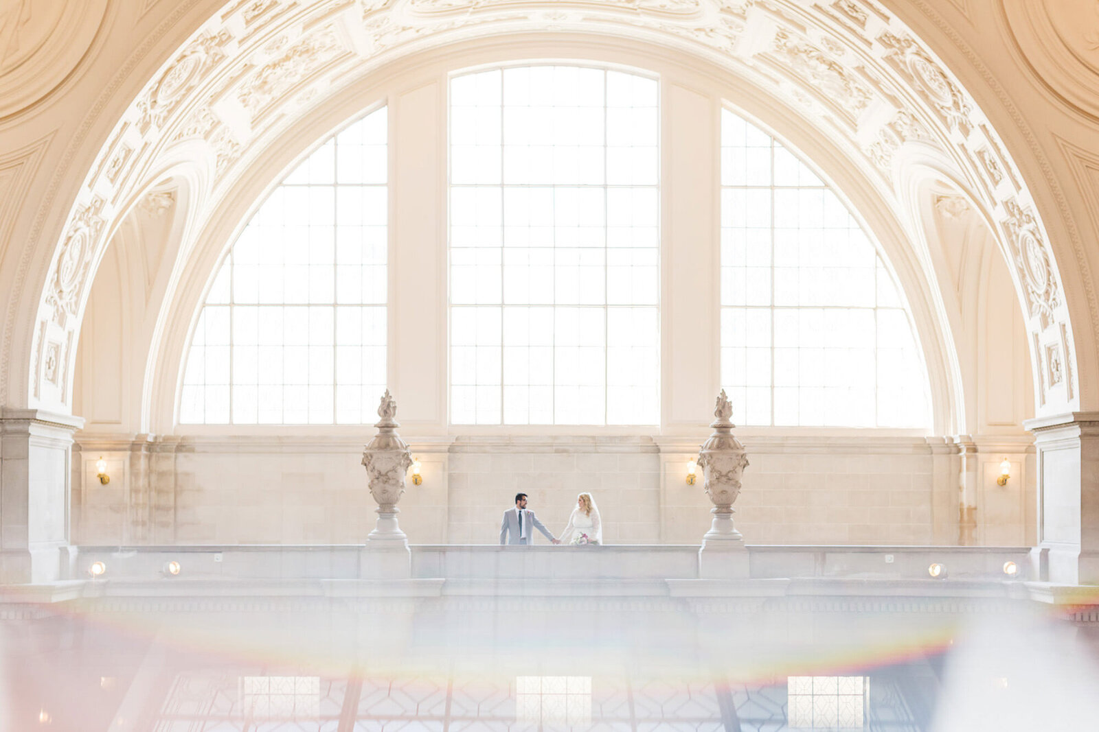 4th Floor epic shot at SF City Hall wedding