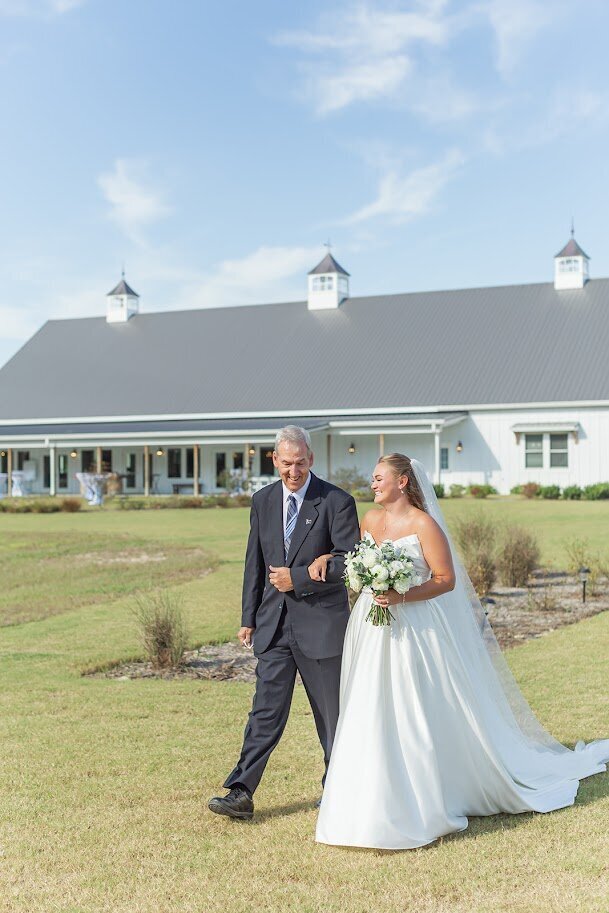 Father-Bride-Walking-Wedding-Ceremony-The-Legacy-At-Willow-Pond