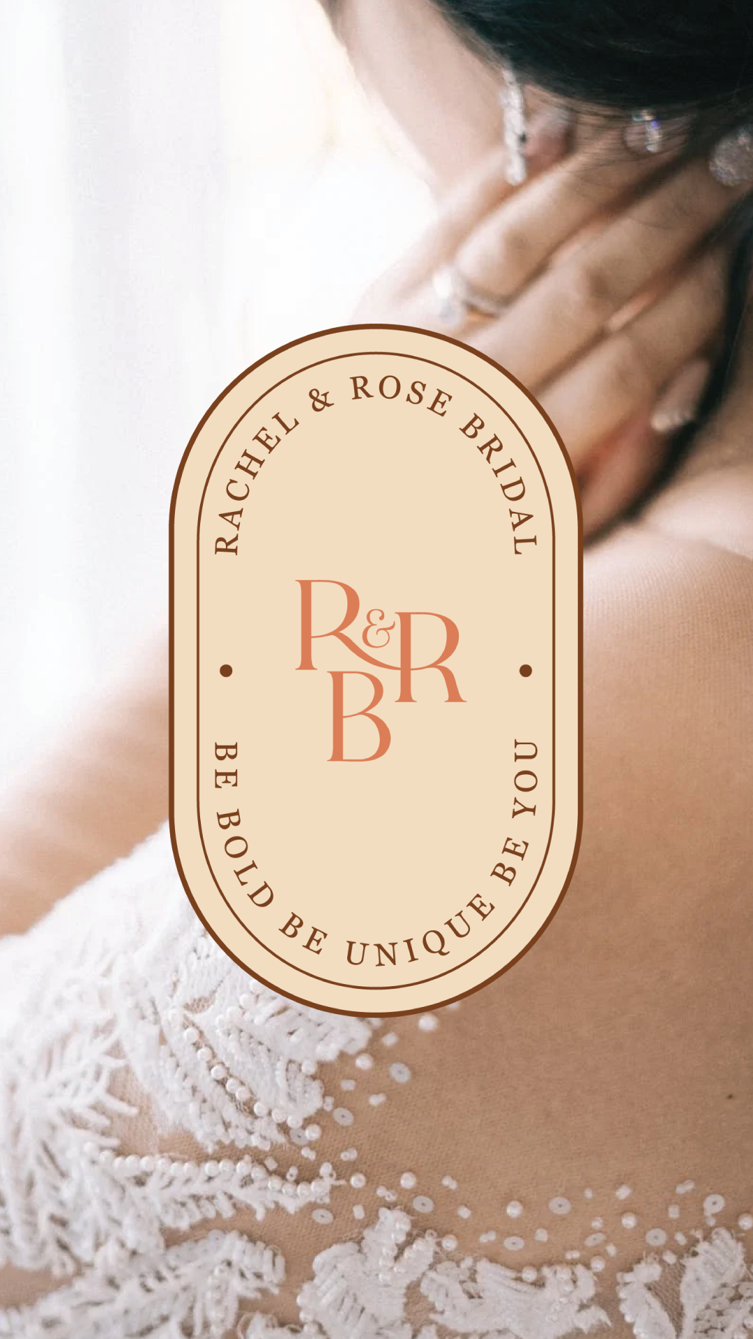 bridal background with submark logo beige