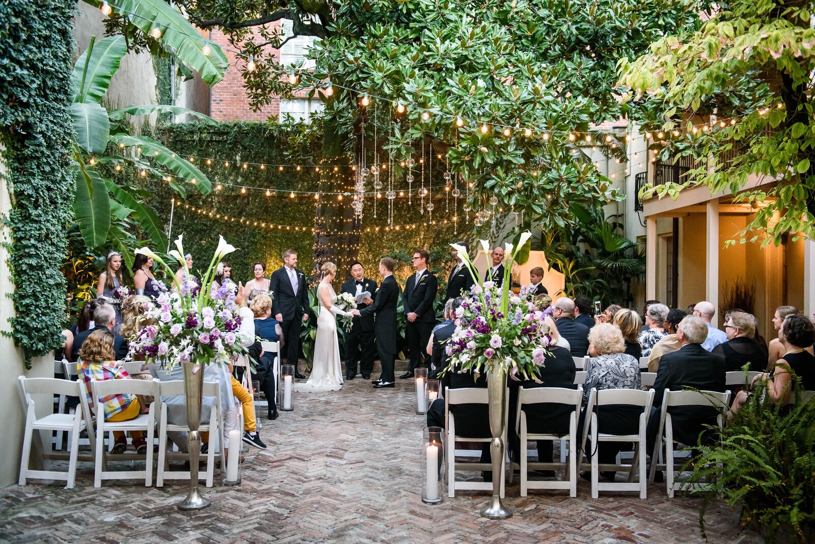 Wedding ceremony at Montegut House in the French Quarter