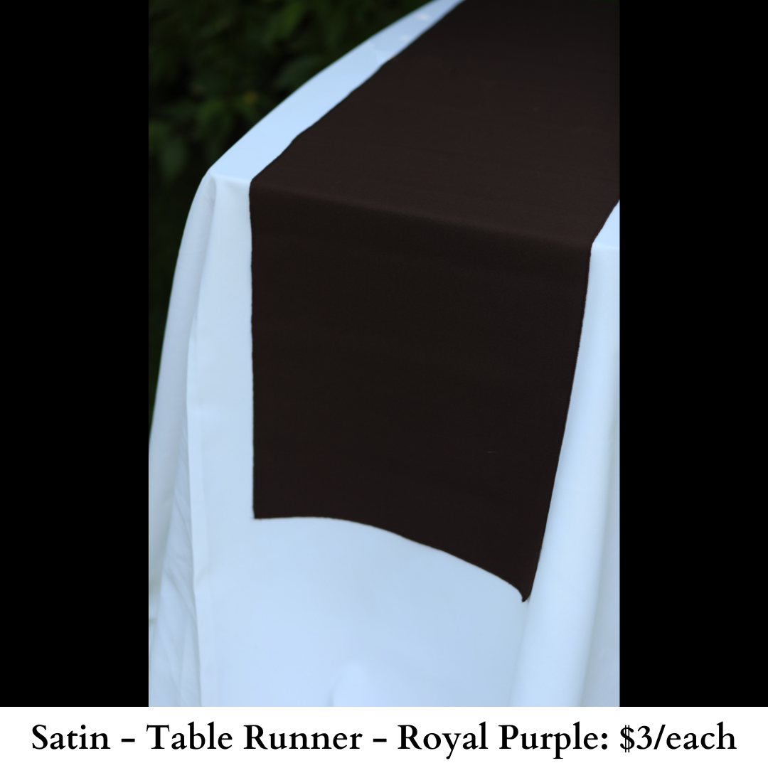 Satin-Table Runner-Royal Purple-170