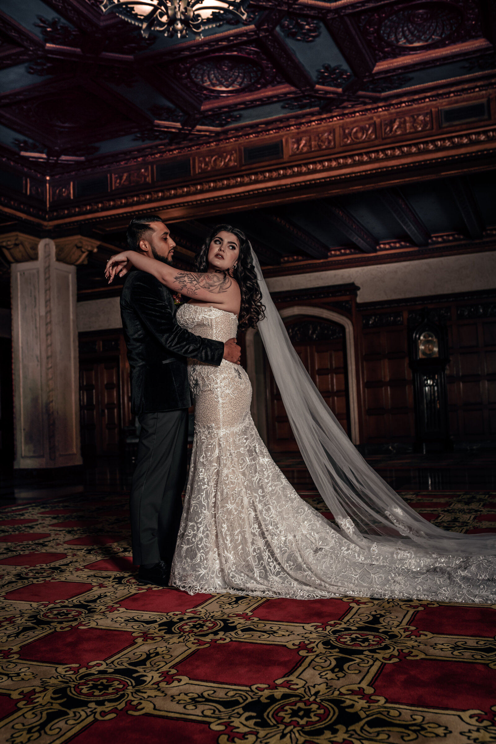 Wedding Photos at the Scottish Rite Cathedral in Indianapolis Indiana