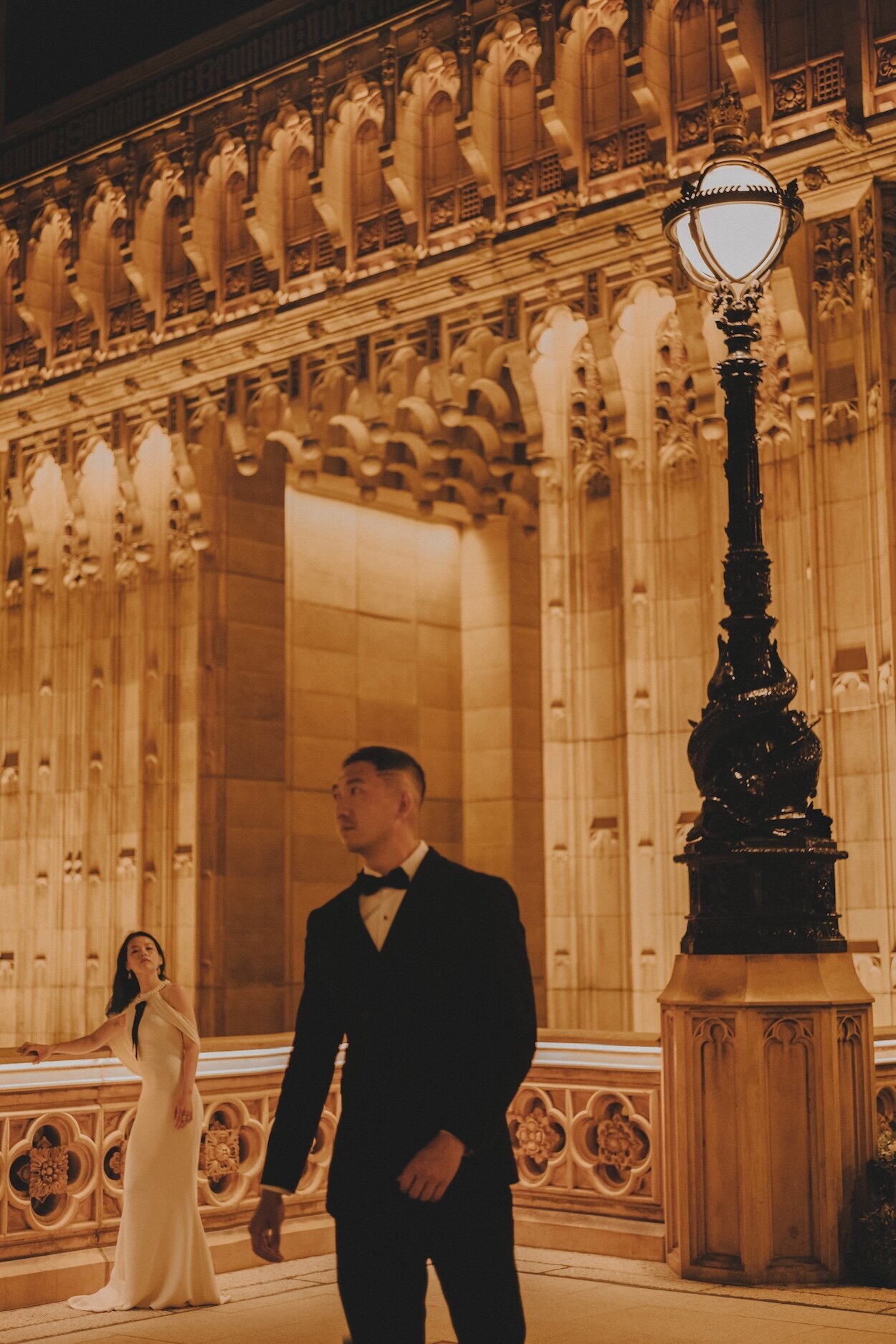 Tracy and Prescott of 3N7LOVE photographed together at night in Macau.