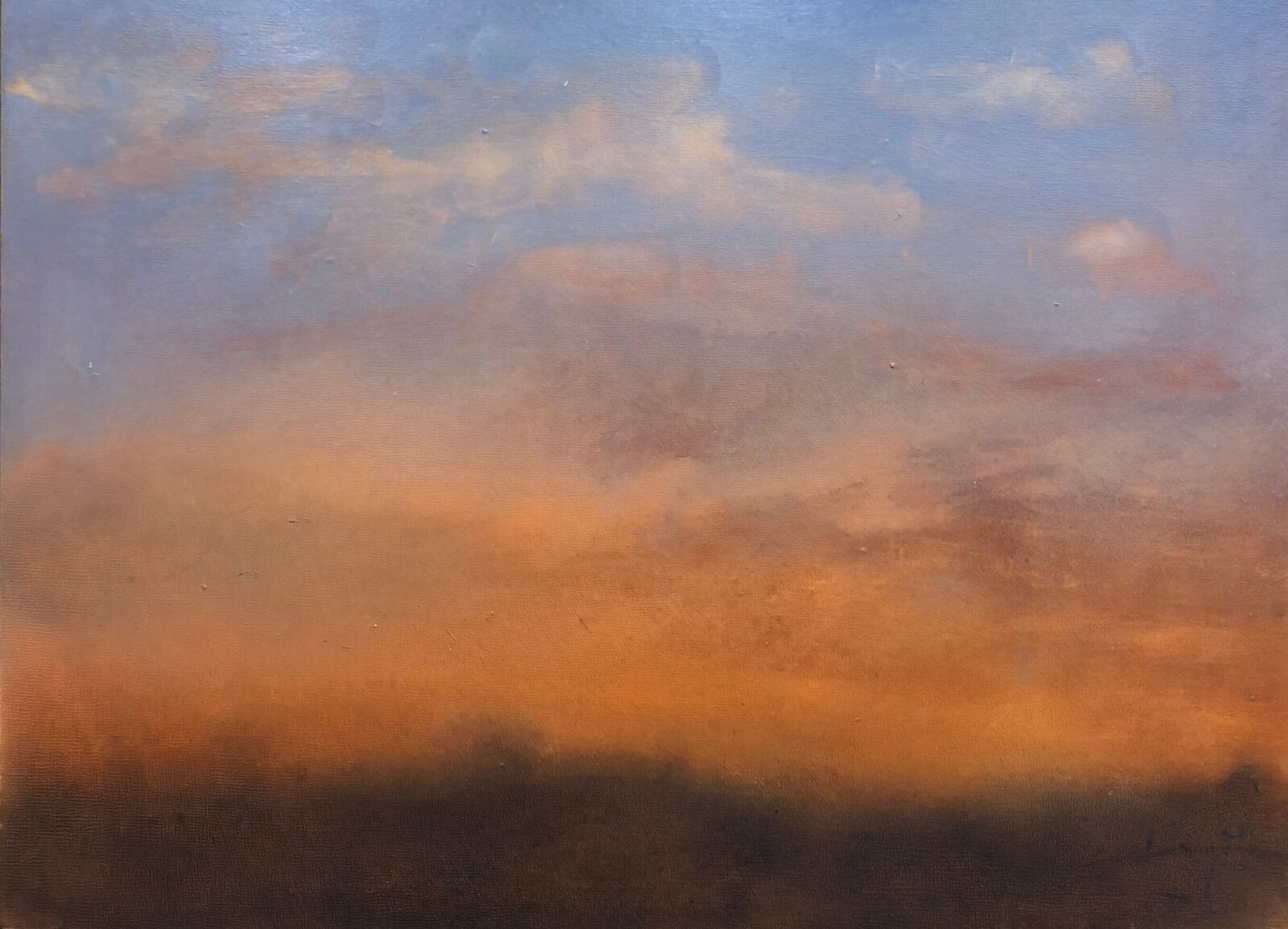 Soft and blurry orange Landscape Oil painting by Jane Mishkind