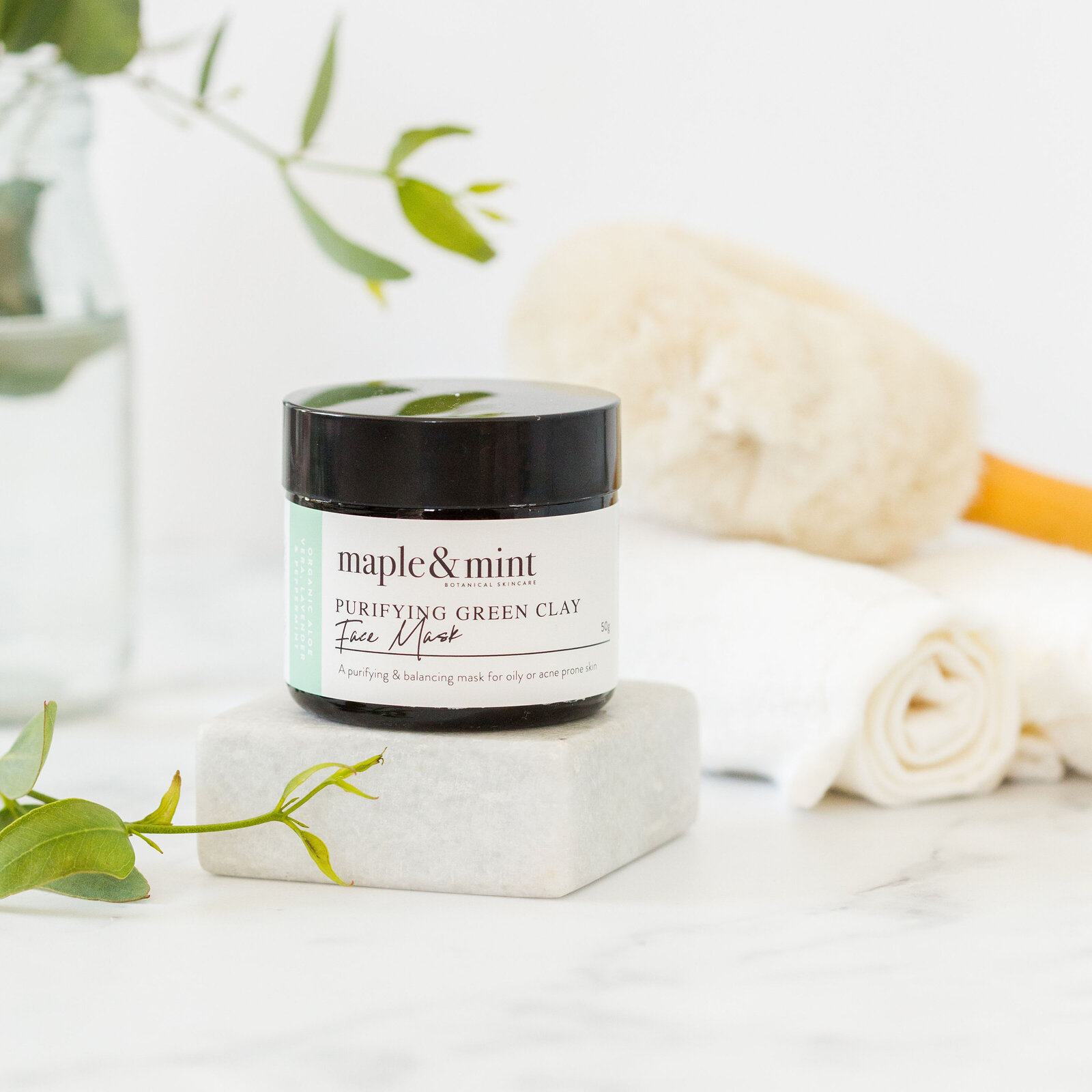Commercial styled skincare photography for clean natural luxe brand by San Diego product photographer Chelsea Loren