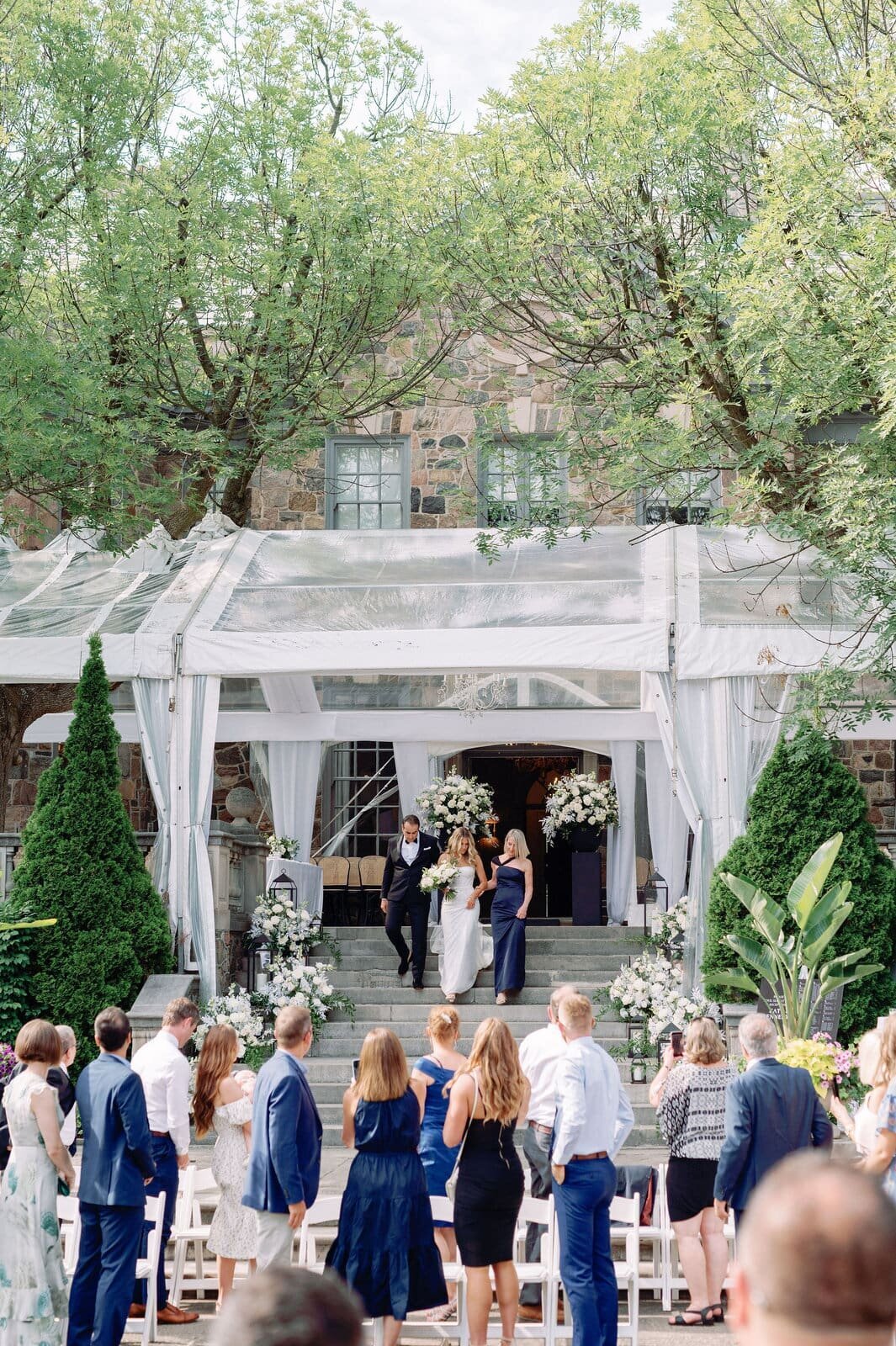 Brides Entrance into Ceremony at Graydon Hall Manor Toronto Jacqueline James Photography