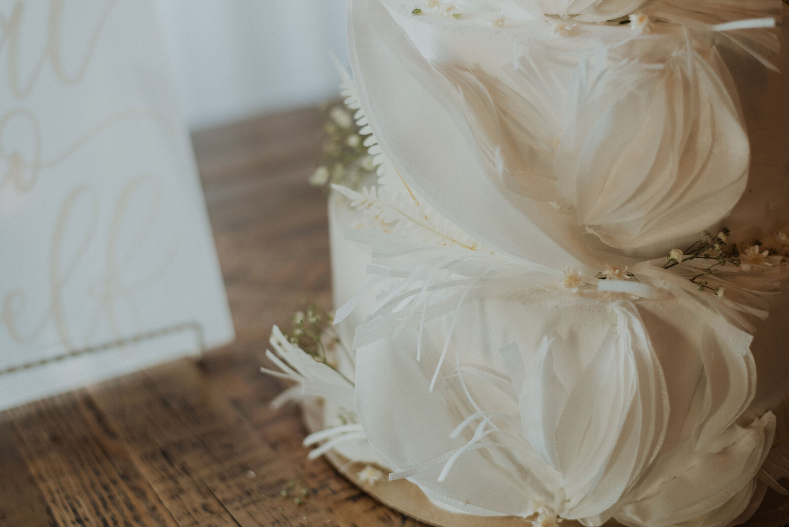 a decorative wedding cake