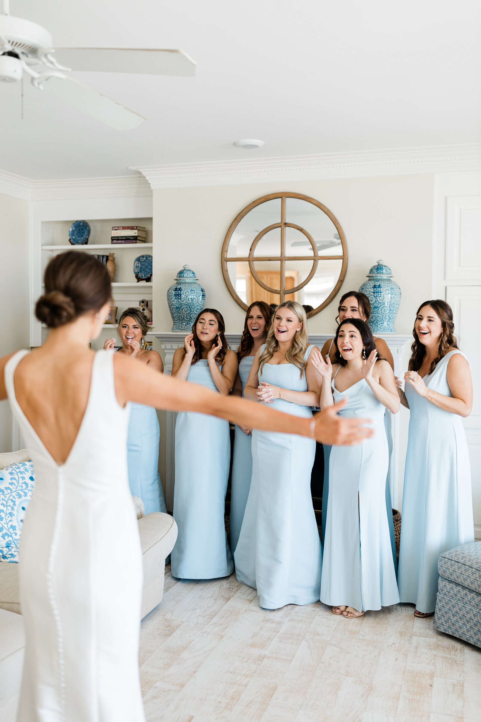 First Look with Bridesmaids