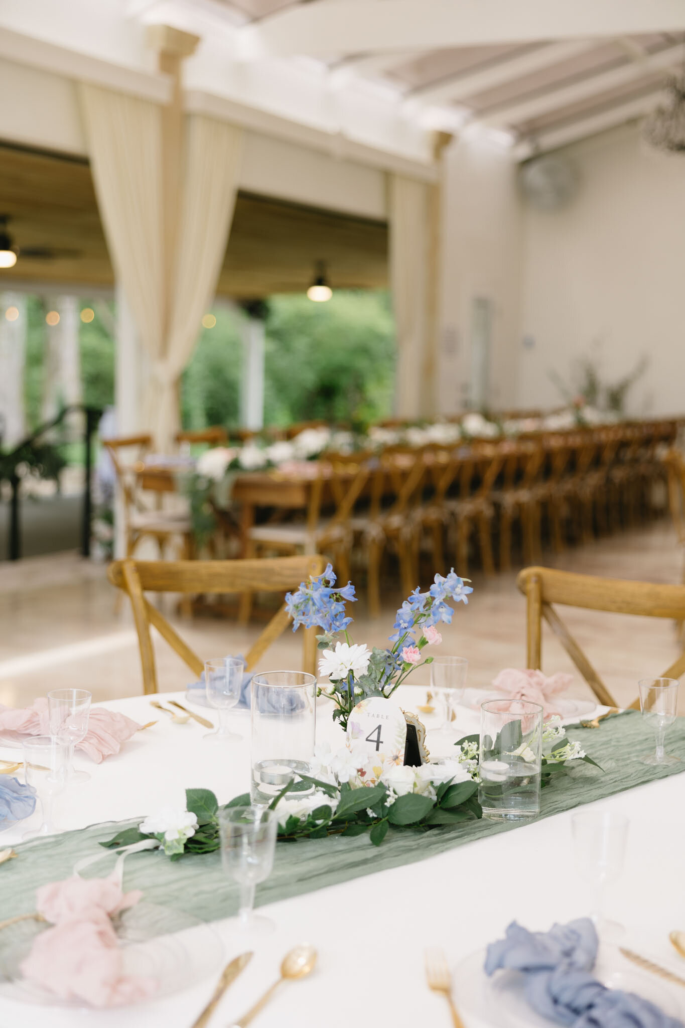 elegant wedding reception setup