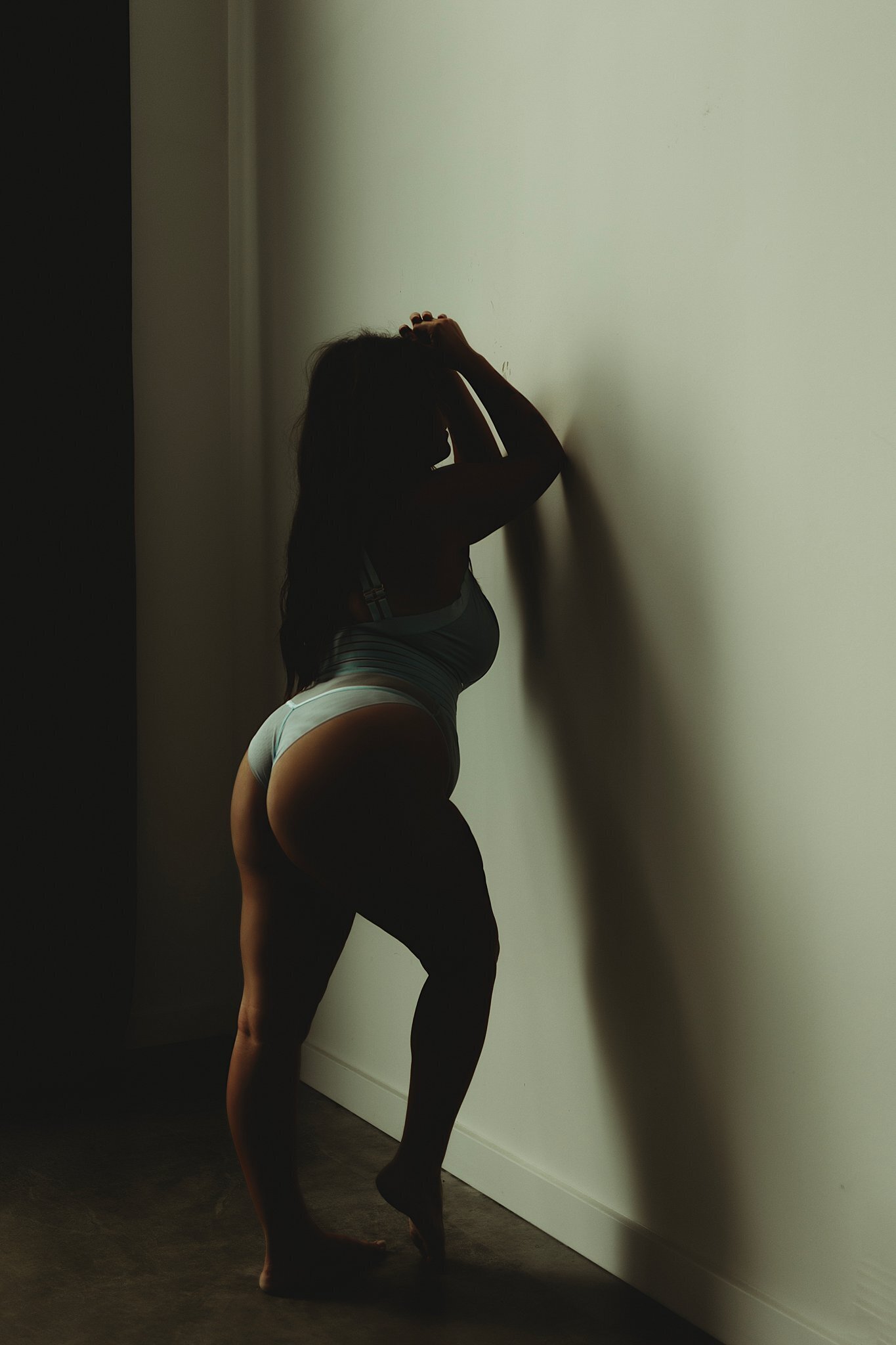 Boudoir photography for women over 40 in Austin studio