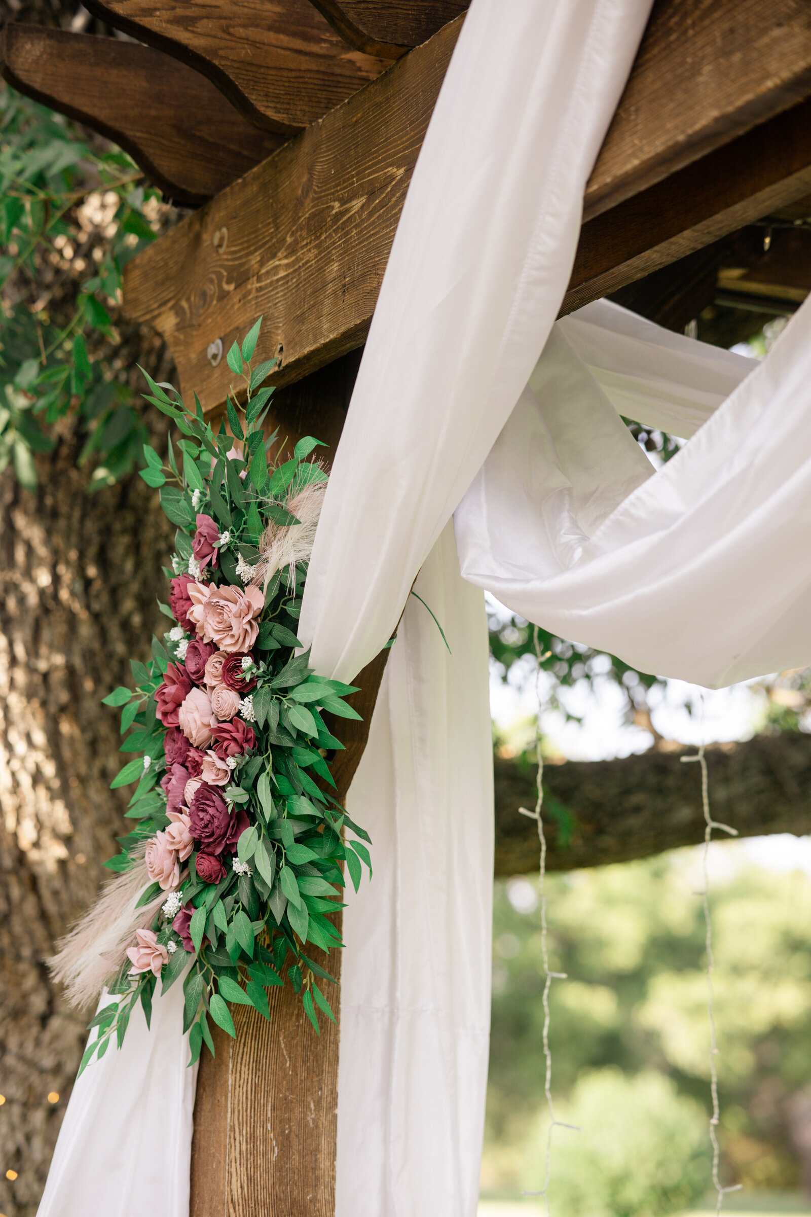 Wedding venue decor setup close up photography
