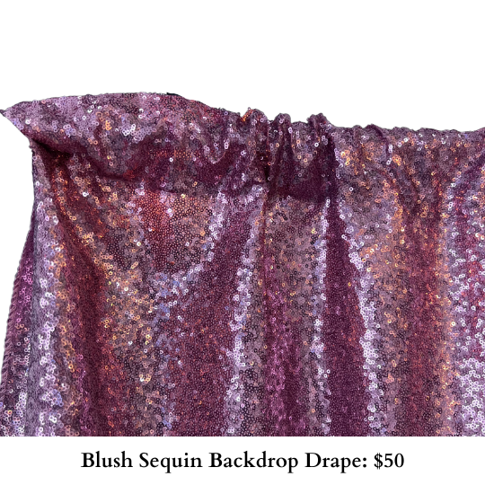 Blush Sequin Backdrop Drape-938