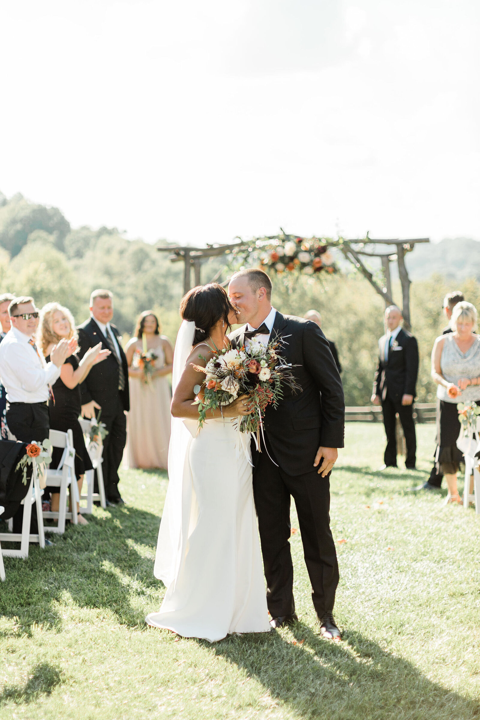 Bride and Groom First Kiss | Cleveland OH | The Axtells Photo and Film